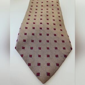 Tommy Hilfiger Gold Blue Red 100% Silk Vintage Men’s Neck Tie Made in U.S.A.